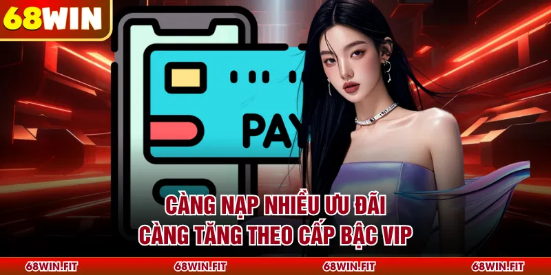 Càng nạp nhiều ưu đãi càng tăng theo cấp bậc VIP